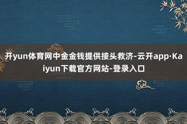 开yun体育网中金金钱提供接头救济-云开app·Kaiyun下载官方网站-登录入口