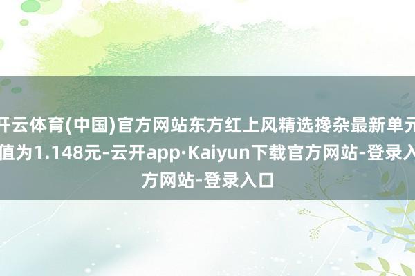 开云体育(中国)官方网站东方红上风精选搀杂最新单元净值为1.148元-云开app·Kaiyun下载官方网站-登录入口